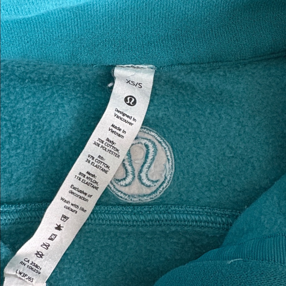 Lululemon Athletica Turquoise Fleece sweatshirt - Picture 4 of 5